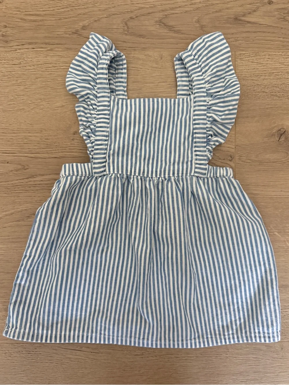 Carters Infant Girls Blue and White Striped Dress 6m
